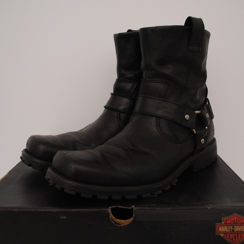 Harley Davidson Charleston Leather Boots D94232 Black Men's US 11.5